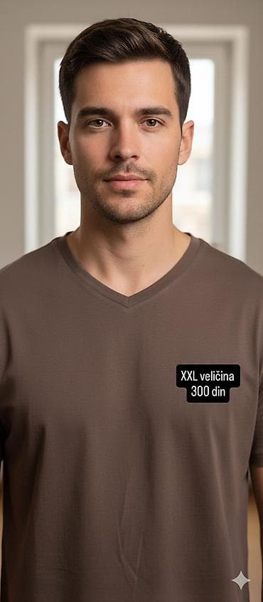 Majica na kratke rukave, 2XL, bоја - Braon na lalafo.rs Majica na kratke rukave, 2XL, bоја - Braon