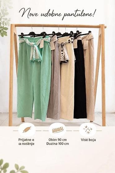 Nove udobne pantalone – širok, ležeran kroj sa dekorativnim na lalafo.rs Nove udobne pantalone – širok, ležeran kroj sa dekorativnim