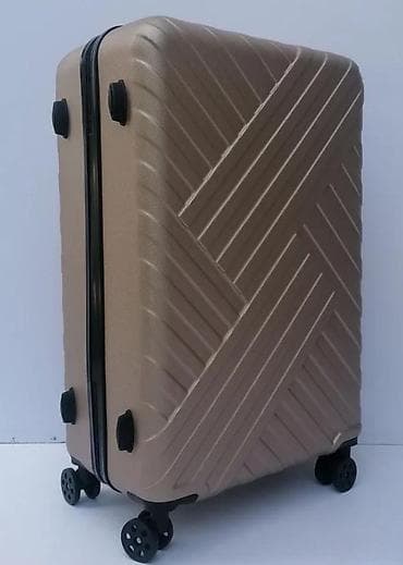 Travel suitcases and bags: Tvrdi kofer na točkićima – zlatno/bež boja - Materijal: čvrsta ABS at lalafo.rs — 5 Travel suitcases and bags: Tvrdi kofer na točkićima – zlatno/bež boja - Materijal: čvrsta ABS — 5