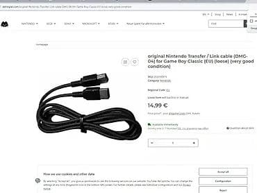 GameBoy kabl DMG-04; Nintendo Orginal; Dužina kabla 1,5 metara; na lalafo.rs — 2 GameBoy kabl DMG-04; Nintendo Orginal; Dužina kabla 1,5 metara; — 2