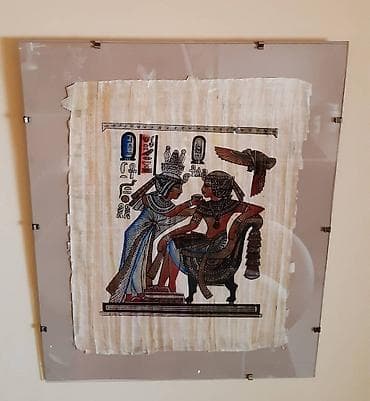 Egipatski papirus – zidna slika u ramu - Ručno oslikan motiv drevnog at lalafo.rs — 4 Egipatski papirus – zidna slika u ramu - Ručno oslikan motiv drevnog — 4