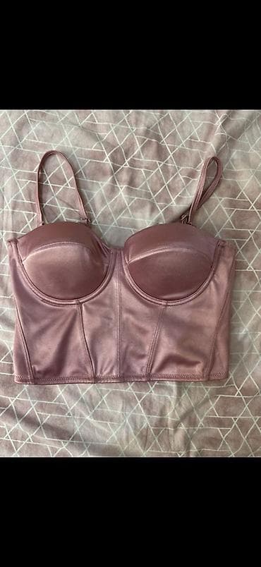 Satenski bustier/korset top u ružičasto-lila boji. - Brend: MISU - na lalafo.rs — 1 Satenski bustier/korset top u ružičasto-lila boji. - Brend: MISU - — 1
