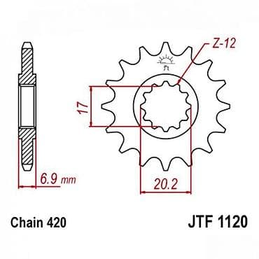 === PART 1: TEXTUAL DESCRIPTION === Prednji lančanik JTF 1120 sa 12 at lalafo.rs === PART 1: TEXTUAL DESCRIPTION === Prednji lančanik JTF 1120 sa 12