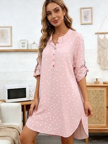 Haljina-košulja sa tufnama - Model: ležerna A-linija, dužina iznad na lalafo.rs — 7 Haljina-košulja sa tufnama - Model: ležerna A-linija, dužina iznad — 7