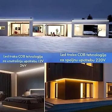 Led traka VODOOTPORNA 220V COB tehnologija samolepljiva. 400 din/m na lalafo.rs — 5 Led traka VODOOTPORNA 220V COB tehnologija samolepljiva. 400 din/m — 5