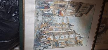 Umetnička slika – gradski pejzaž, tehnika ulje/akril na platnu na lalafo.rs Umetnička slika – gradski pejzaž, tehnika ulje/akril na platnu