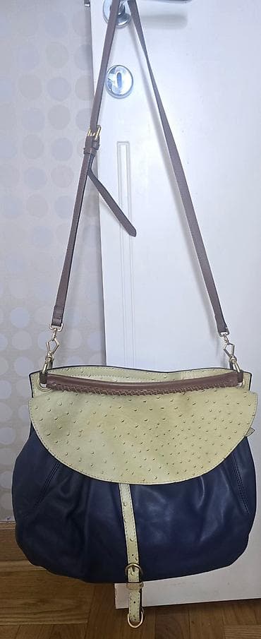 MIU MIU vintage kožna torba. Prirodna koža. Teget boje, sa bež i braon at lalafo.rs — 2 MIU MIU vintage kožna torba. Prirodna koža. Teget boje, sa bež i braon — 2