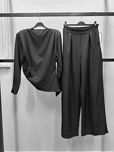 🔥Elegantna ženska komplet kombinacija – bluza i pantalone u crnoj na lalafo.rs — 2 🔥Elegantna ženska komplet kombinacija – bluza i pantalone u crnoj — 2