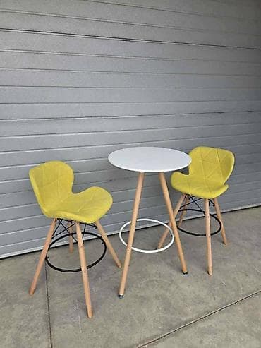 Barski set: visok okrugli sto + 2 barske stolice - Dizajn na lalafo.rs — 2 Barski set: visok okrugli sto + 2 barske stolice - Dizajn — 2