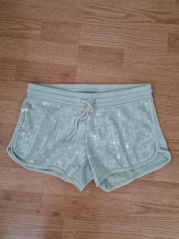 bermude teksas br: Šorts za devojčice u svetlozelenoj boji, ukrašen sjajnim šljokicama na lalafo.rs — 1 bermude teksas br: Šorts za devojčice u svetlozelenoj boji, ukrašen sjajnim šljokicama — 1