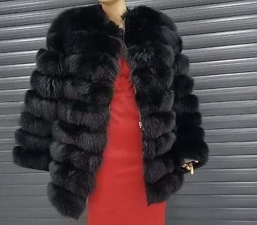 Luksuzna ženska bunda od crnog krzna Bunda od lisice 6 u 1 nosena na lalafo.rs — 3 Luksuzna ženska bunda od crnog krzna Bunda od lisice 6 u 1 nosena — 3