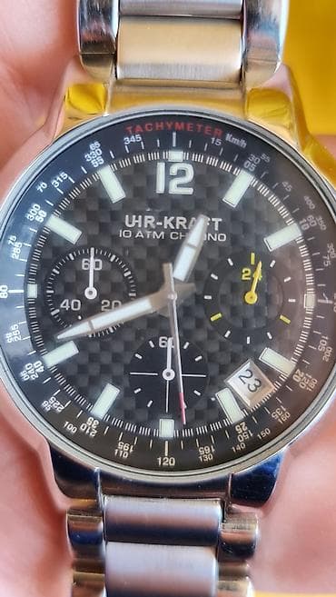 UHR-KRAFT hronograf sat – 10 ATM - Kućište i narukvica od nerđajućeg na lalafo.rs — 1 UHR-KRAFT hronograf sat – 10 ATM - Kućište i narukvica od nerđajućeg — 1