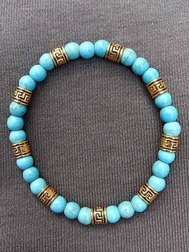 Narukvica Tirkiz - Materijal: tirkiz (poludragi kamen) sa na lalafo.rs — 2 Narukvica Tirkiz - Materijal: tirkiz (poludragi kamen) sa — 2