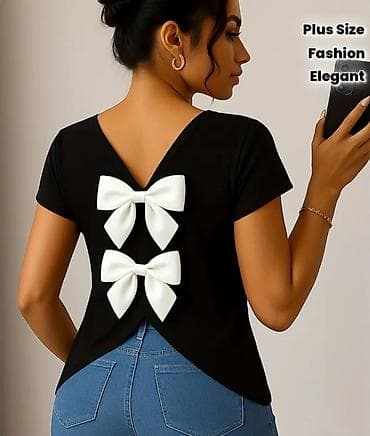 Women's Clothing: Majica tunika siroka sa elastinom sa belim masnama na ledjima at lalafo.rs — 2 Women's Clothing: Majica tunika siroka sa elastinom sa belim masnama na ledjima — 2