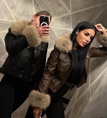 Ženske kožne jakne sa krznom – kratki model - Materijal: glatka na lalafo.rs Ženske kožne jakne sa krznom – kratki model - Materijal: glatka