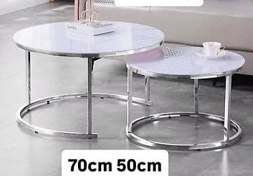 Set klub-stolića – 2 komada, okrugli - Moderan minimalistički dizajn na lalafo.rs Set klub-stolića – 2 komada, okrugli - Moderan minimalistički dizajn