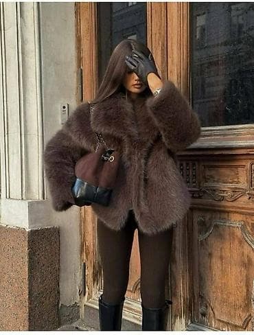 One size, Sa postavom, Veštačko krzno, bоја - Braon na lalafo.rs One size, Sa postavom, Veštačko krzno, bоја - Braon