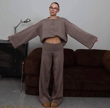 pantalone gina benotti: Damski pleteni komplet - kardigan i široke pantalone - Dvodijelni set na lalafo.rs — 3 pantalone gina benotti: Damski pleteni komplet - kardigan i široke pantalone - Dvodijelni set — 3