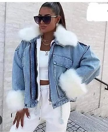Džins jakna sa krznom – trendi oversized kroj - Materijal: kvalitetan na lalafo.rs Džins jakna sa krznom – trendi oversized kroj - Materijal: kvalitetan