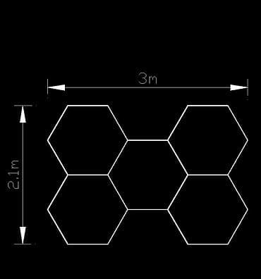 LED heksagonalna rasveta za garaže, detailing studije i radionice - na lalafo.rs — 4 LED heksagonalna rasveta za garaže, detailing studije i radionice - — 4