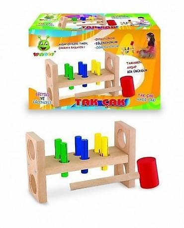 Drvena edukativna igračka „Tak-Čak“ - Set sadrži: stabilnu drvenu na lalafo.rs Drvena edukativna igračka „Tak-Čak“ - Set sadrži: stabilnu drvenu