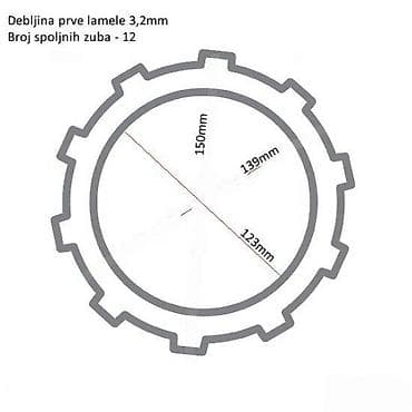 Set lamela kvačila za motocikl – 9 kom Opis: - Komplet od 9 na lalafo.rs Set lamela kvačila za motocikl – 9 kom Opis: - Komplet od 9
