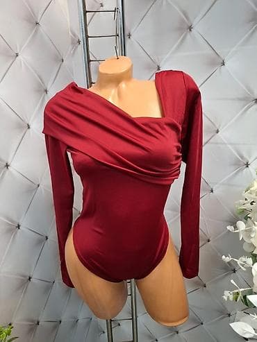 💫Elegantni ženski bodi sa dugim rukavima i preklopljenim (drapiranim) na lalafo.rs — 1 💫Elegantni ženski bodi sa dugim rukavima i preklopljenim (drapiranim) — 1