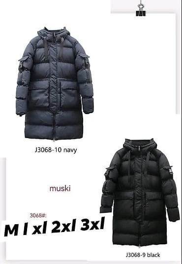 Muška zimska duga jakna – model J3068 Boje: navy (J3068-10) i black na lalafo.rs — 1 Muška zimska duga jakna – model J3068 Boje: navy (J3068-10) i black — 1