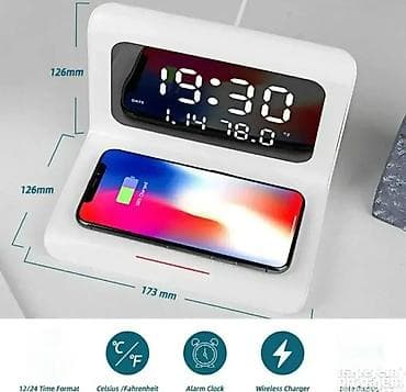 LED digitalni sat sa budilnikom i wireless punjačem Ovaj uređaj je na lalafo.rs — 1 LED digitalni sat sa budilnikom i wireless punjačem Ovaj uređaj je — 1