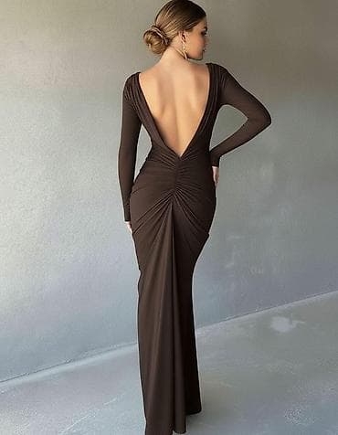 💫Elegantna duga večernja haljina sa dubokim V izrezom na leđima i na lalafo.rs — 2 💫Elegantna duga večernja haljina sa dubokim V izrezom na leđima i — 2
