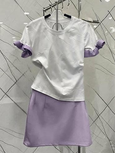 kom sa etiketom: Damski komplet – kratka majica i mini suknja Opis: - Elegantni letnji at lalafo.rs — 9 kom sa etiketom: Damski komplet – kratka majica i mini suknja Opis: - Elegantni letnji — 9