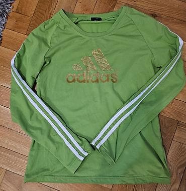 Moze i za S i za M. Zelena ženska majica dugih rukava marke Adidas na lalafo.rs — 1 Moze i za S i za M. Zelena ženska majica dugih rukava marke Adidas — 1