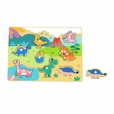 Drvena slagalica – Dinosauri sa drškama - Edukativna slagalica od na lalafo.rs Drvena slagalica – Dinosauri sa drškama - Edukativna slagalica od