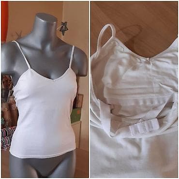 Beli ženski top sa bretelama, idealan za kombinovanje u različitim na lalafo.rs — 2 Beli ženski top sa bretelama, idealan za kombinovanje u različitim — 2