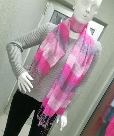 Lagan ženski šal/pašmina sa resama - Dizajn: karirani blokovi u na lalafo.rs Lagan ženski šal/pašmina sa resama - Dizajn: karirani blokovi u