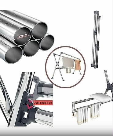 Stalak za sušenje veša sa teleskopskim šipkama. Stalak je dugačak 200 na lalafo.rs — 1 Stalak za sušenje veša sa teleskopskim šipkama. Stalak je dugačak 200 — 1