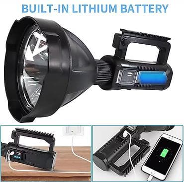 Punjiva baterijska lampa sa postoljem i LED reflektorom Punjiva na lalafo.rs — 4 Punjiva baterijska lampa sa postoljem i LED reflektorom Punjiva — 4