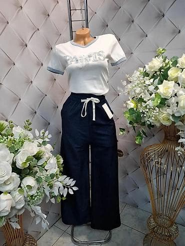 pantalone gina benotti: Damski komplet – majica + široke pantalone - Gornji deo: kratka na lalafo.rs — 3 pantalone gina benotti: Damski komplet – majica + široke pantalone - Gornji deo: kratka — 3