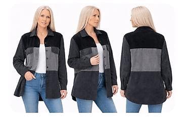 Ženska košulja-jakna (shacket) u blok bojama – crna, tamnosiva i na lalafo.rs Ženska košulja-jakna (shacket) u blok bojama – crna, tamnosiva i