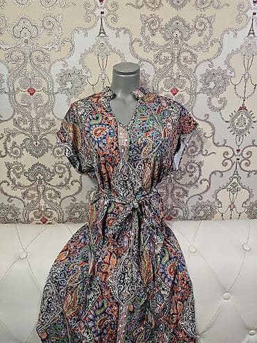 Novo!!! Haljina sa etno/paizli printom - Model: midi haljina sa na lalafo.rs Novo!!! Haljina sa etno/paizli printom - Model: midi haljina sa