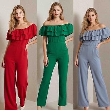 🔥Ženski elegantni kombinezon sa otkrivenim ramenima i kaskadnim na lalafo.rs 🔥Ženski elegantni kombinezon sa otkrivenim ramenima i kaskadnim