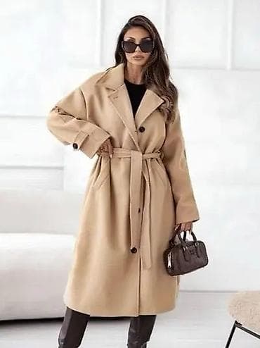 Ženski dugi kaput sa pojasom - Kroj: klasičan, dugi kaput do ispod na lalafo.rs — 2 Ženski dugi kaput sa pojasom - Kroj: klasičan, dugi kaput do ispod — 2