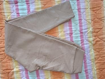 Bež pantalone/helanke od eko kože – Amara - Model: uske at lalafo.rs — 2 Bež pantalone/helanke od eko kože – Amara - Model: uske — 2