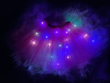 Svetleća tutu suknja za decu – roze til sa šljokicama od 2-8 god NOVO at lalafo.rs Svetleća tutu suknja za decu – roze til sa šljokicama od 2-8 god NOVO