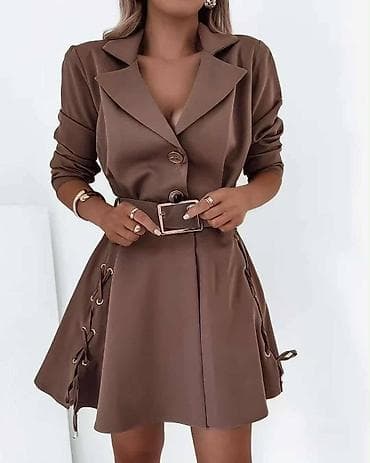 dve suknje po: Ženska mini haljina-sako sa kaišem - Kroj: struk naglašen širokim at lalafo.rs — 3 dve suknje po: Ženska mini haljina-sako sa kaišem - Kroj: struk naglašen širokim — 3