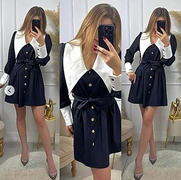 dve suknje po: Ženska mini haljina sa dugmadima i pojasom - Model: A-kroja, mini at lalafo.rs — 2 dve suknje po: Ženska mini haljina sa dugmadima i pojasom - Model: A-kroja, mini — 2