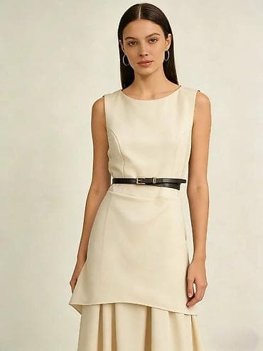 dve suknje po: Ženska elegantna haljina bez rukava sa asimetričnim peplum slojem i at lalafo.rs — 3 dve suknje po: Ženska elegantna haljina bez rukava sa asimetričnim peplum slojem i — 3