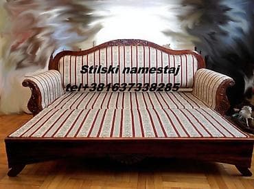 Postolja za stolove: Stilski trosed na rasklapanje,puno drvo.Novo na lalafo.rs — 1 Postolja za stolove: Stilski trosed na rasklapanje,puno drvo.Novo — 1