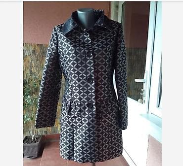 Elegantni ženski kaput sa geometrijskim printom - Dužina do iznad na lalafo.rs Elegantni ženski kaput sa geometrijskim printom - Dužina do iznad