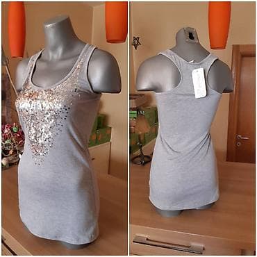 Siva ženska majica bez rukava “Miss girl” sa šljokicama sprijeda (u na lalafo.rs — 2 Siva ženska majica bez rukava “Miss girl” sa šljokicama sprijeda (u — 2